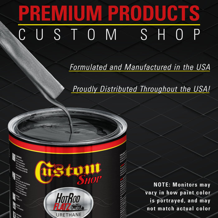 Charcoal Gray Firemist - Hot Rod Flatz Flat Matte Satin Urethane Auto Paint - Complete Quart Paint Kit - Professional Low Sheen Automotive, Car Truck