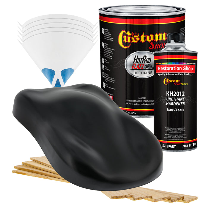 Black Diamond Firemist - Hot Rod Flatz Flat Matte Satin Urethane Auto Paint - Complete Gallon Paint Kit - Professional Low Sheen Automotive, Car