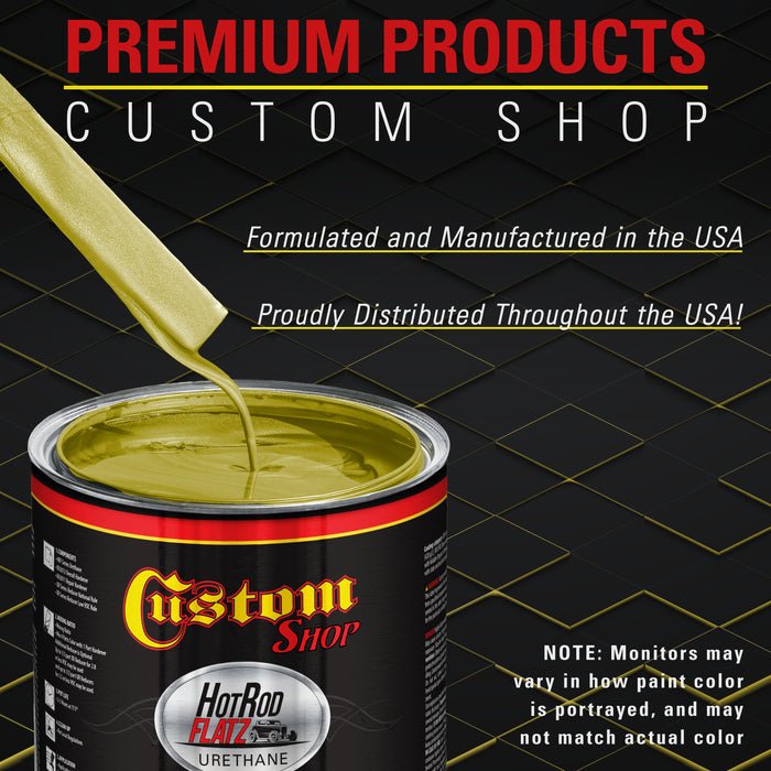 Saturn Gold Firemist - Hot Rod Flatz Flat Matte Satin Urethane Auto Paint - Complete Gallon Paint Kit - Professional Low Sheen Automotive, Car Truck Coating, 4:1 Mix Ratio