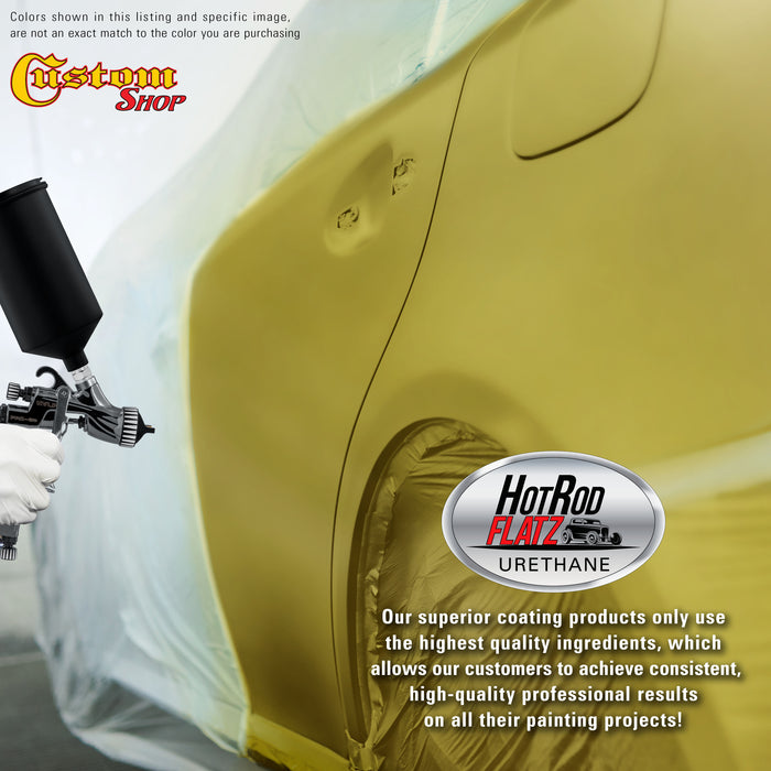 Saturn Gold Firemist - Hot Rod Flatz Flat Matte Satin Urethane Auto Paint - Complete Quart Paint Kit - Professional Low Sheen Automotive, Car Truck Coating, 4:1 Mix Ratio