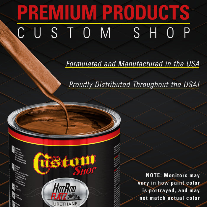 Firemist Orange - Hot Rod Flatz Flat Matte Satin Urethane Auto Paint - Complete Quart Paint Kit - Professional Low Sheen Automotive, Car Truck Coating, 4:1 Mix Ratio
