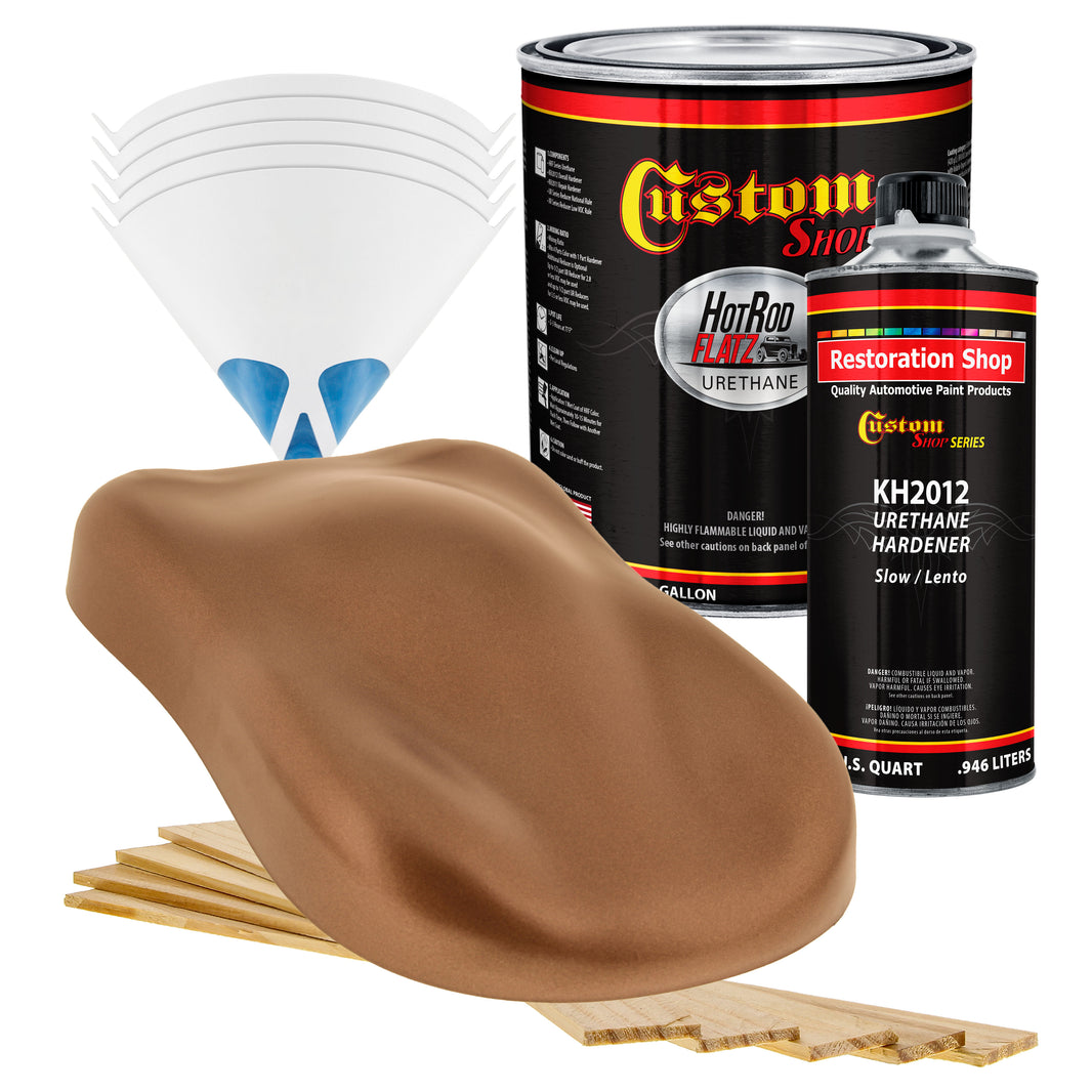 Bronze Firemist - Hot Rod Flatz Flat Matte Satin Urethane Auto Paint - Complete Gallon Paint Kit