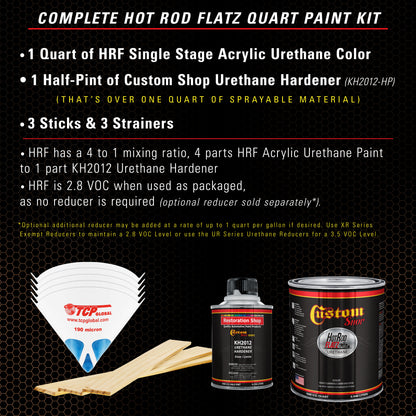 Bronze Firemist - Hot Rod Flatz Flat Matte Satin Urethane Auto Paint - Complete Quart Paint Kit