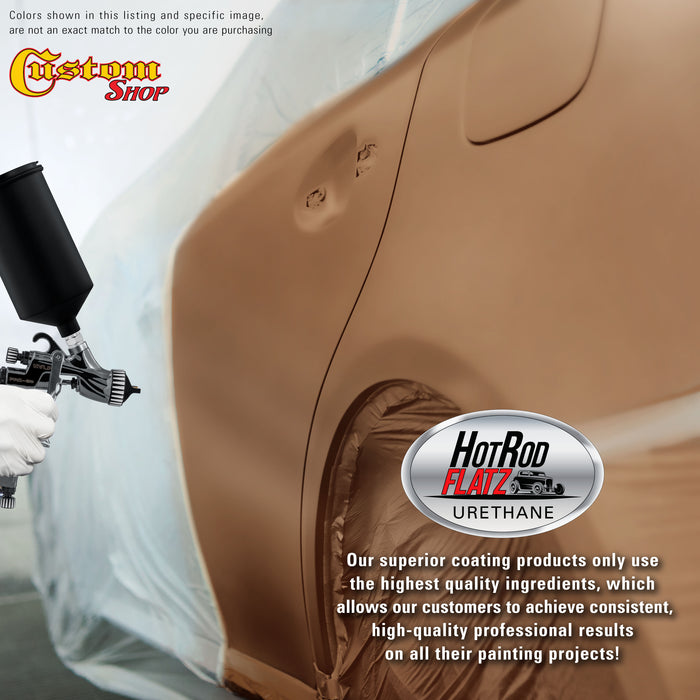 Bronze Firemist - Hot Rod Flatz Flat Matte Satin Urethane Auto Paint - Complete Quart Paint Kit - Professional Low Sheen Automotive, Car Truck Coating, 4:1 Mix Ratio