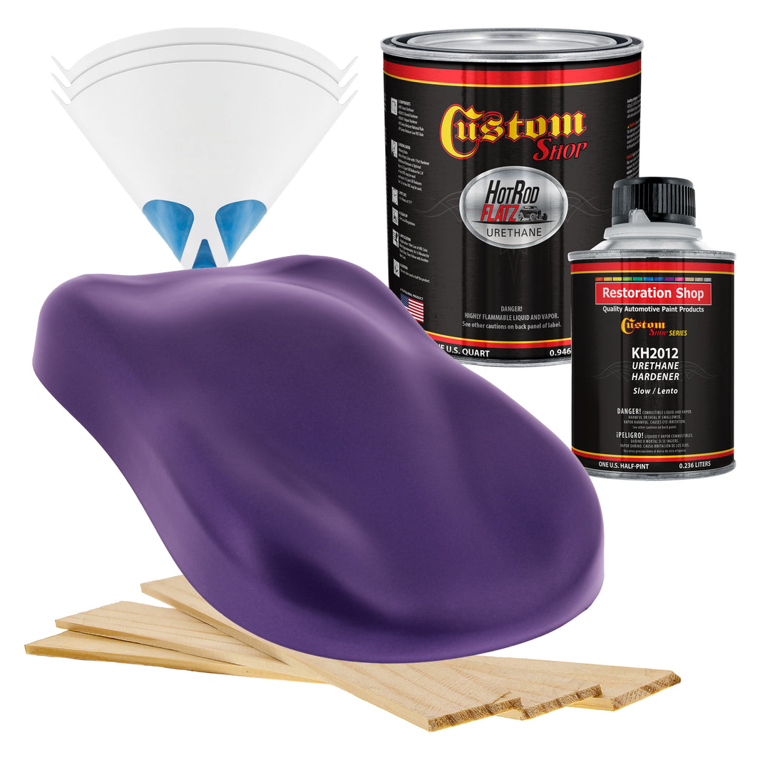 Firemist Purple - Hot Rod Flatz Flat Matte Satin Urethane Auto Paint - Complete Quart Paint Kit