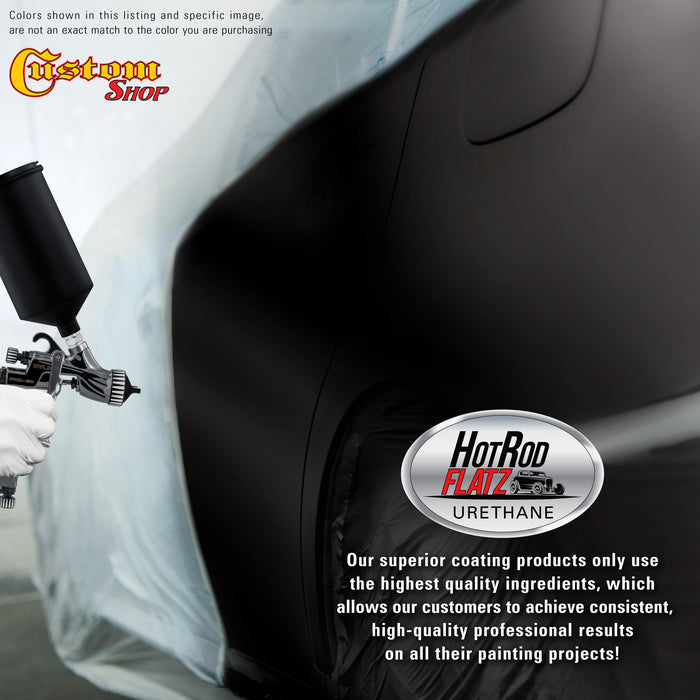 Chassis Black (Satin) - Hot Rod Flatz Flat Matte Satin Urethane Auto Paint - Complete Quart Paint Kit - Professional Low Sheen Automotive, Car Truck Coating, 4:1 Mix Ratio