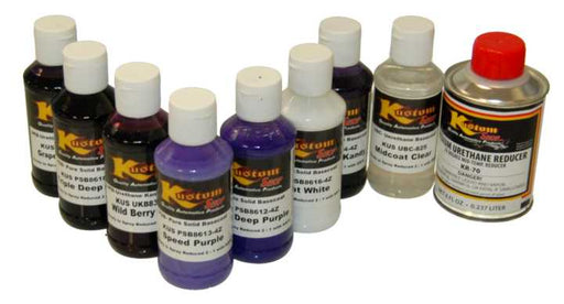 7 Color Purple Fire Kit - 7 Colors, Midcoat Clear, Hardener, Reducer, Mixing Cups, Sticks and Strainers