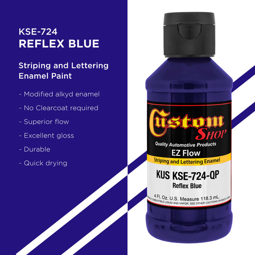 Reflex Blue - Ez-Flow Striping & Lettering Enamel, 1/4 Pint