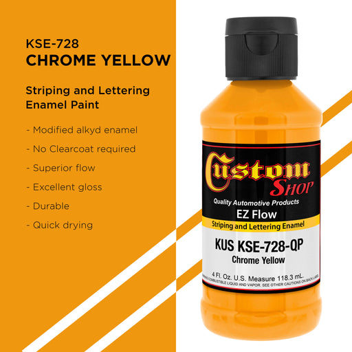 Chrome Yellow - Ez-Flow Striping & Lettering Enamel, 1/4 Pint