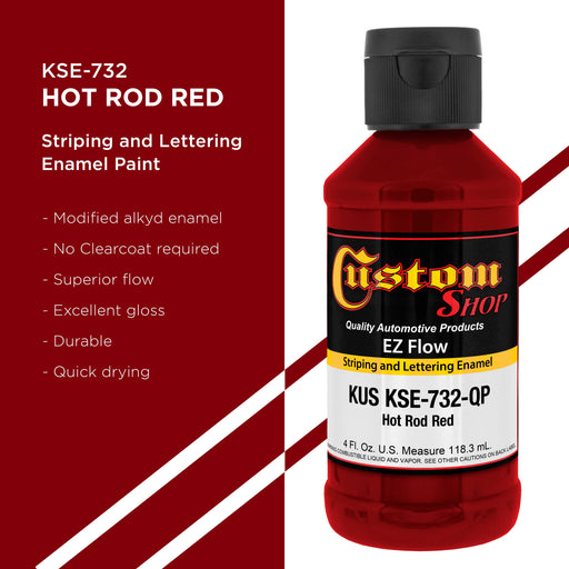 Hot Rod Red - Ez-Flow Striping & Lettering Enamel, 1/4 Pint