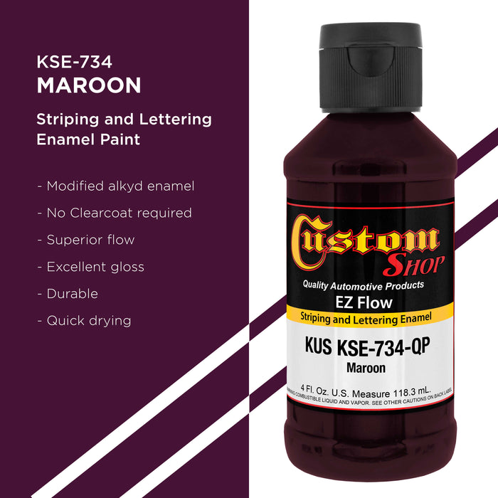 Maroon - Ez-Flow Striping & Lettering Enamel, 1/4 Pint