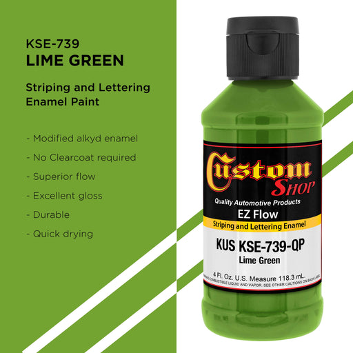 Lime Green - Ez-Flow Striping & Lettering Enamel, 1/4 Pint