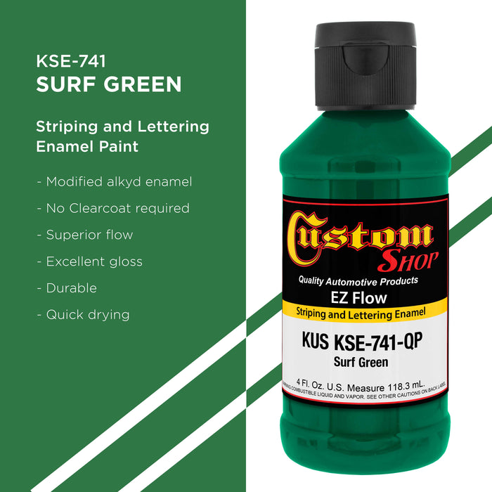 Surf Green - Ez-Flow Striping & Lettering Enamel, 1/4 Pint