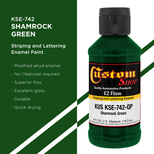 Shamrock Green - Ez-Flow Striping & Lettering Enamel, 1/4 Pint