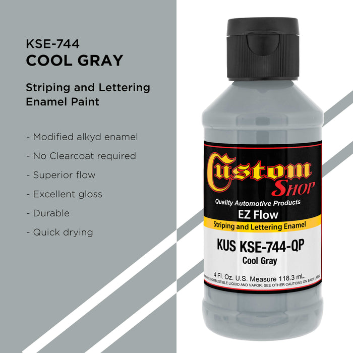 Cool Gray - Ez-Flow Striping & Lettering Enamel, 1/4 Pint