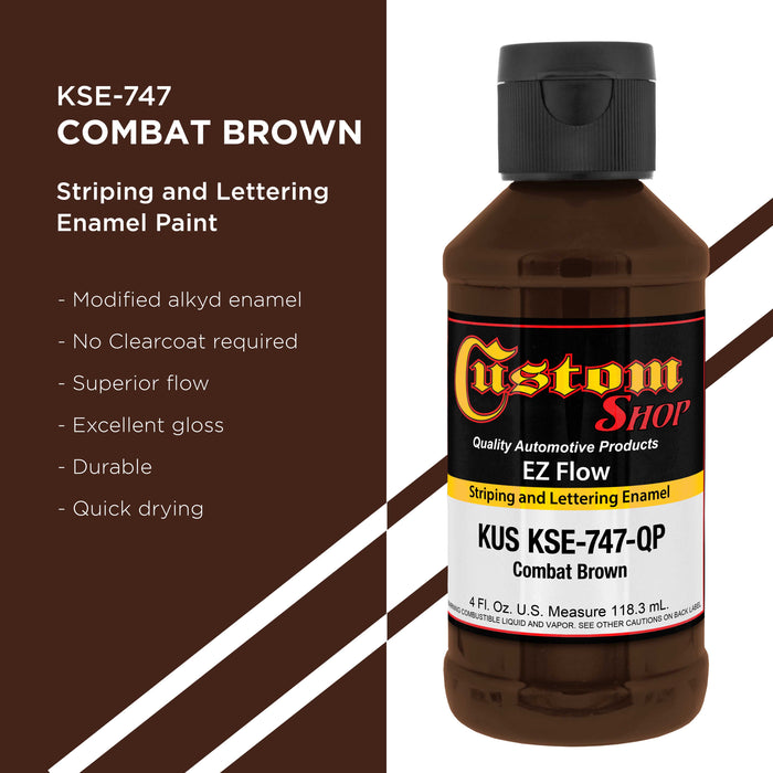 Combat Brown - Ez-Flow Striping & Lettering Enamel, 1/4 Pint