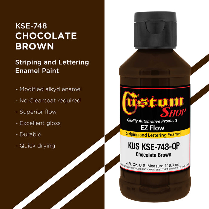Chocolate Brown - Ez-Flow Striping & Lettering Enamel, 1/4 Pint