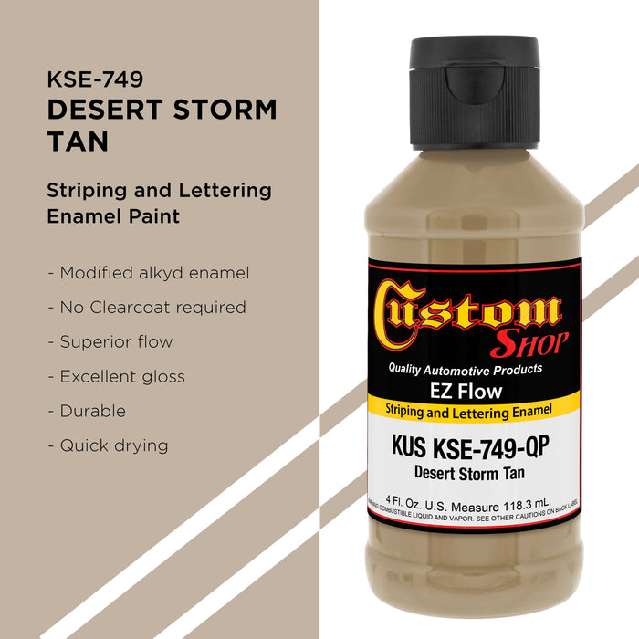Desert Storm Tan - Ez-Flow Striping & Lettering Enamel, 1/4 Pint
