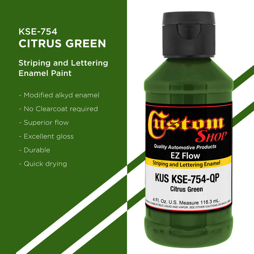 Citrus Green - Ez-Flow Striping & Lettering Enamel, 1/4 Pint