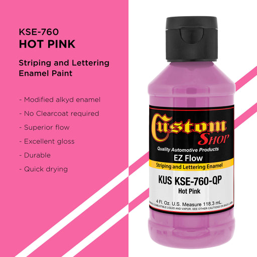 Hot Pink - Ez-Flow Striping & Lettering Enamel, 1/4 Pint