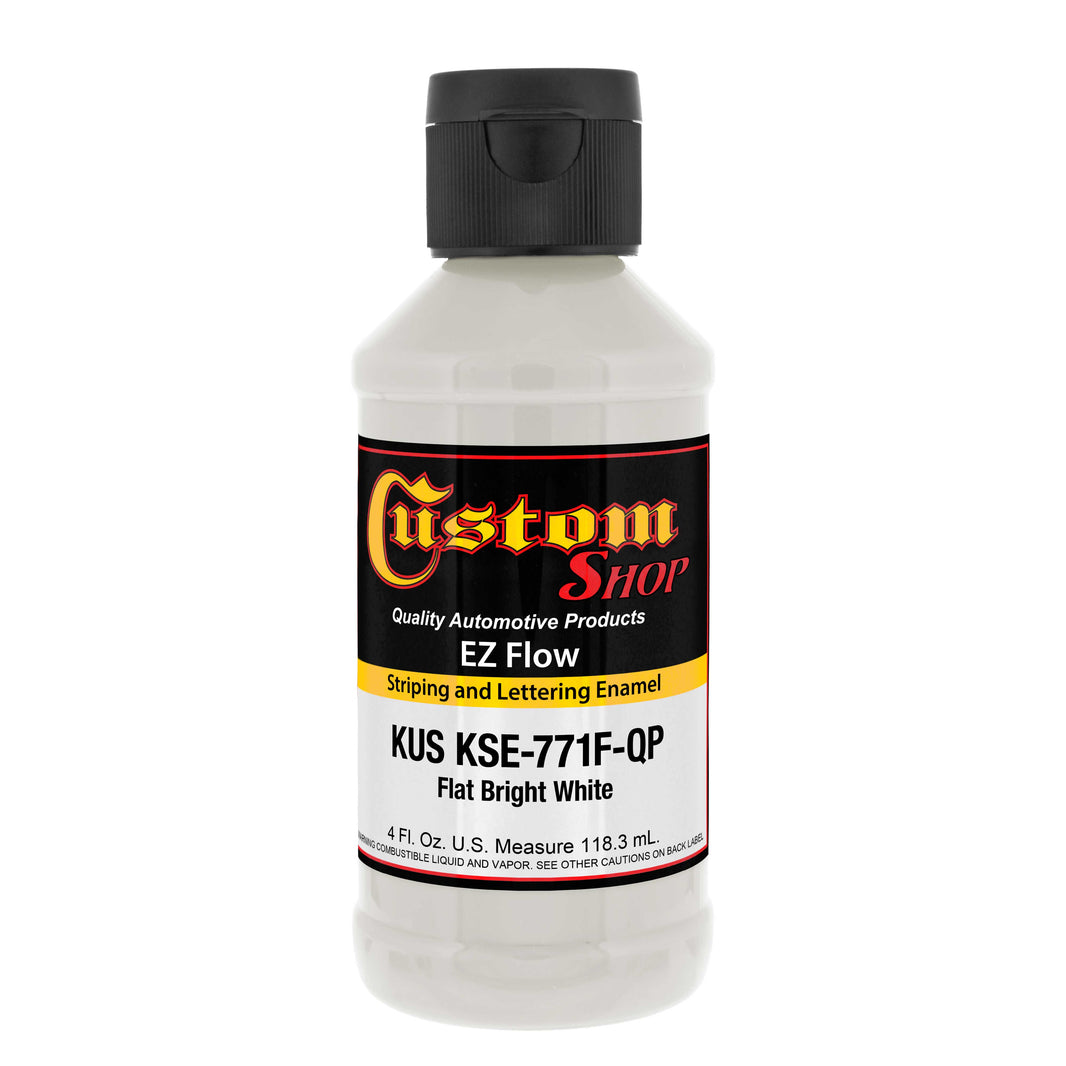 Flat Bright White - Ez-Flow Striping & Lettering Enamel, 1/4 Pint