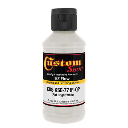 Flat Bright White - Ez-Flow Striping & Lettering Enamel, 1/4 Pint