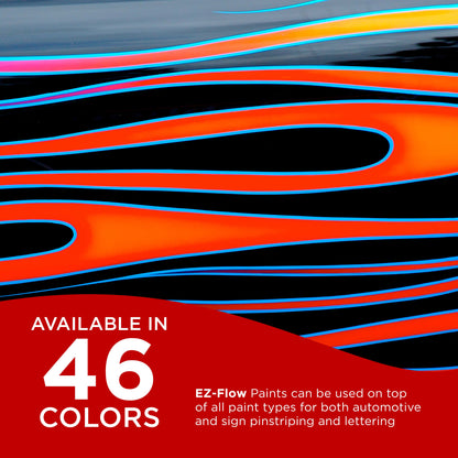 Flat Red - Ez-Flow Striping & Lettering Enamel, 1/4 Pint