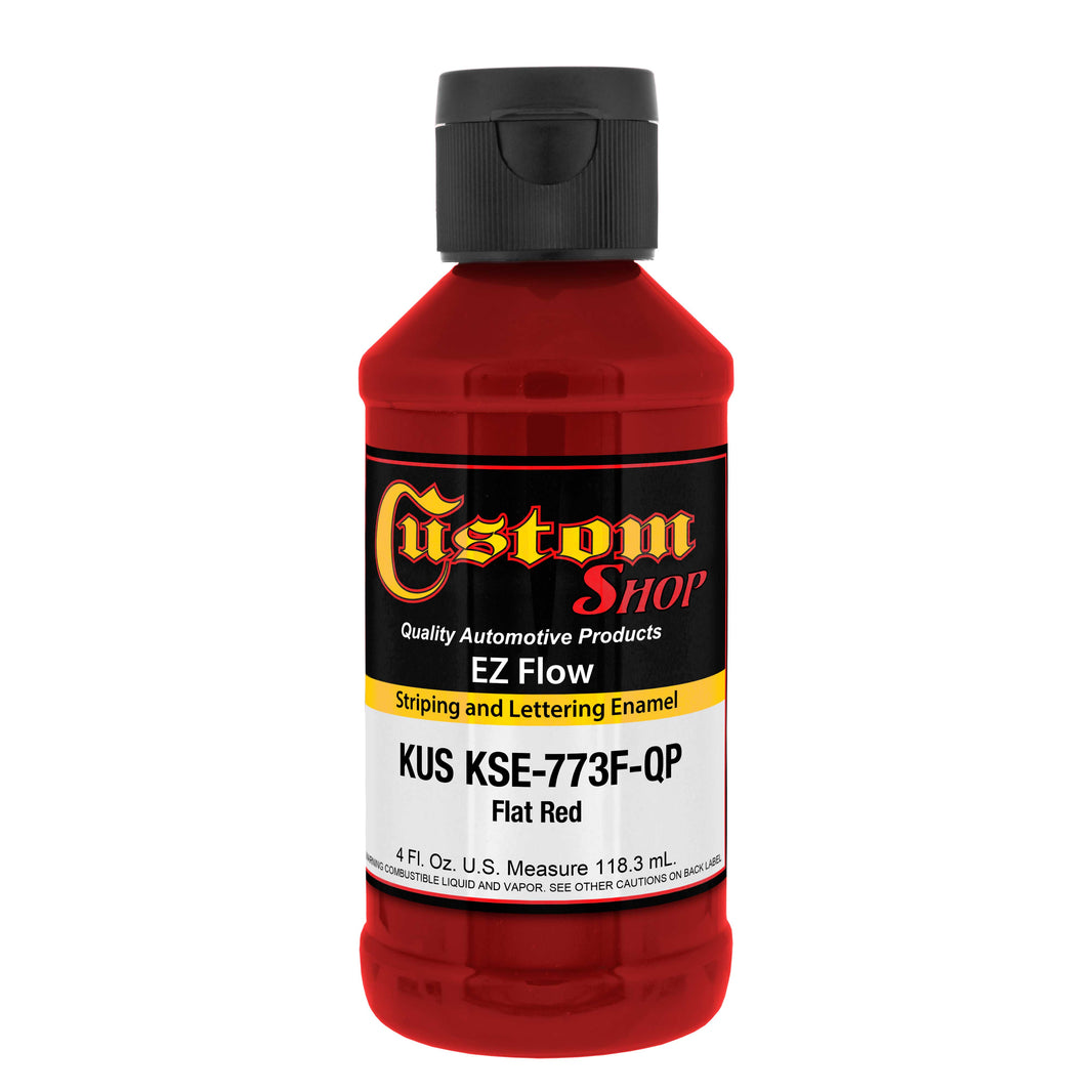 Flat Red - Ez-Flow Striping & Lettering Enamel, 1/4 Pint