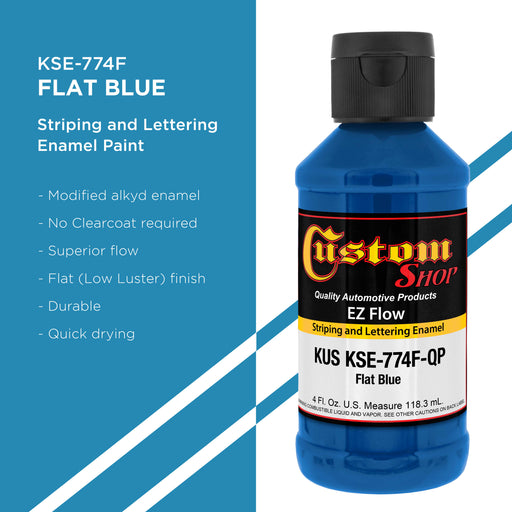 Flat Blue - Ez-Flow Striping & Lettering Enamel, 1/4 Pint