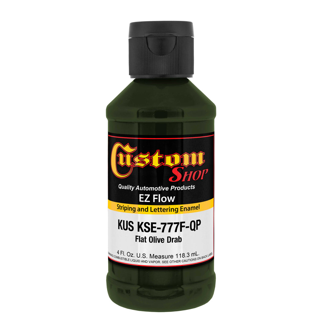 Flat Olive DrAB - Ez-Flow Striping & Lettering Enamel, 1/4 Pint