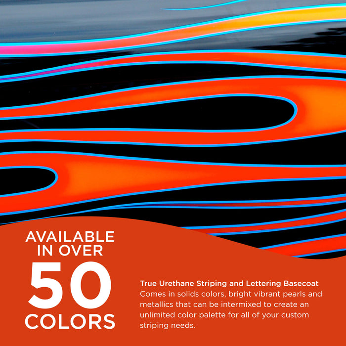 Competition Orange - True-U Pinstriping Urethane Basecoat Standard Colors, 1/4 Pint