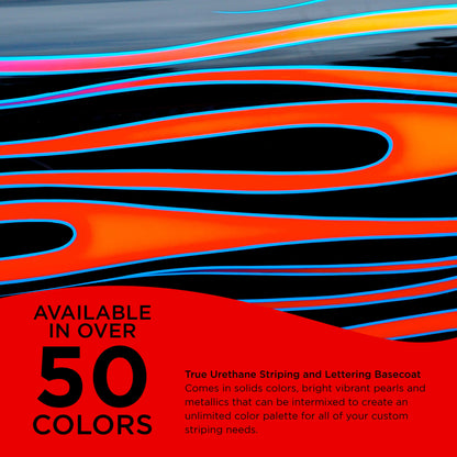 Intense Red - True-U Pinstriping Urethane Basecoat Standard Colors, 1/4 Pint