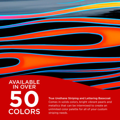 Hot Rod Red - True-U Pinstriping Urethane Basecoat Standard Colors, 1/4 Pint