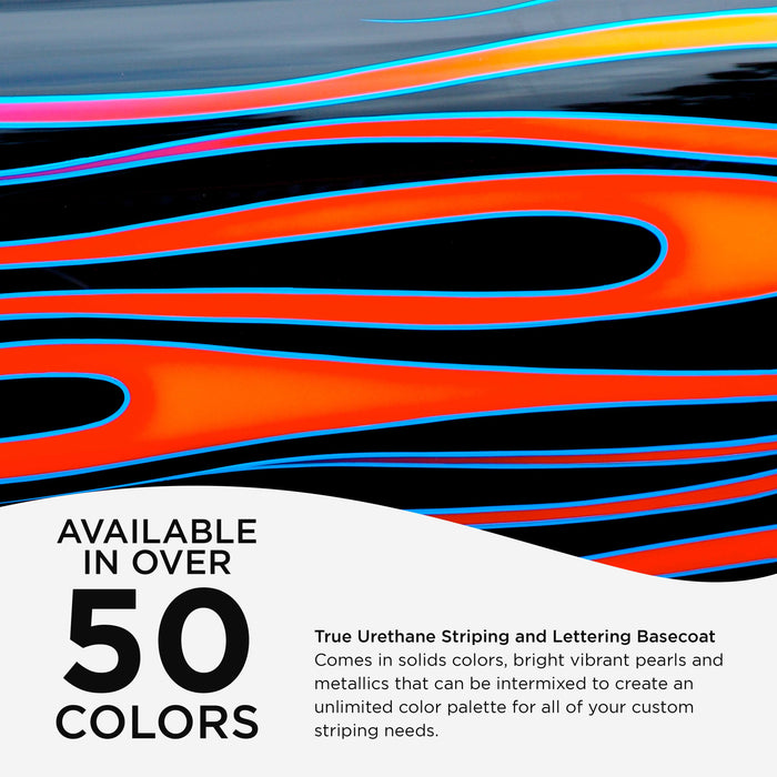 Bright White - True-U Pinstriping Urethane Basecoat Standard Colors, 1/4 Pint