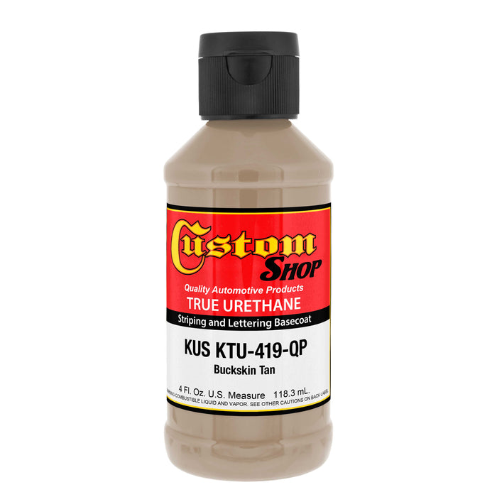 Buckskin Tan - True-U Pinstriping Urethane Basecoat Standard Colors, 1/4 Pint