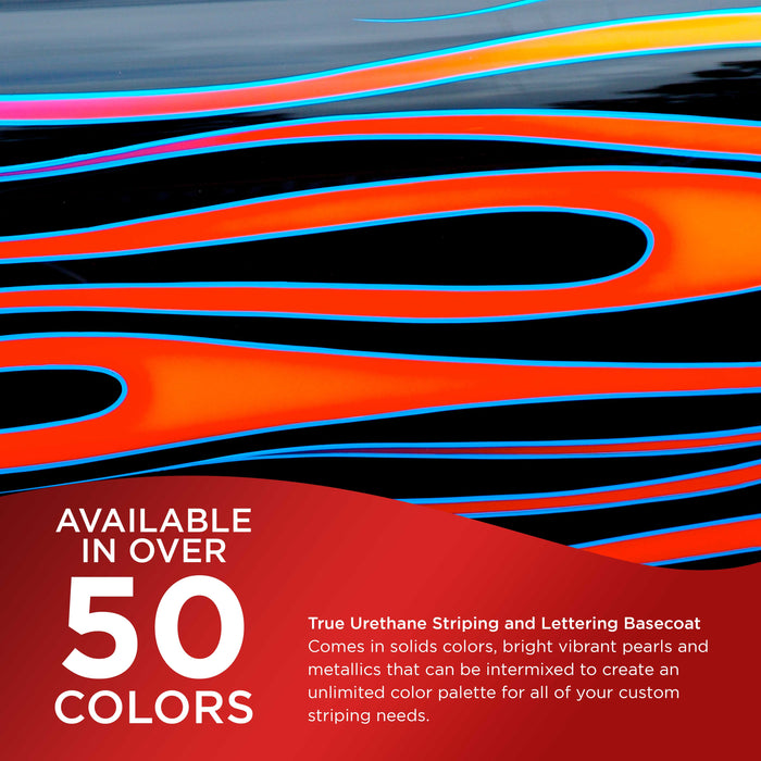 Fire Red Metallic - True-U Pinstriping Urethane Basecoat Metallic Colors, 1/4 Pint