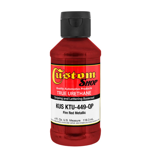 Fire Red Metallic - True-U Pinstriping Urethane Basecoat Metallic Colors, 1/4 Pint