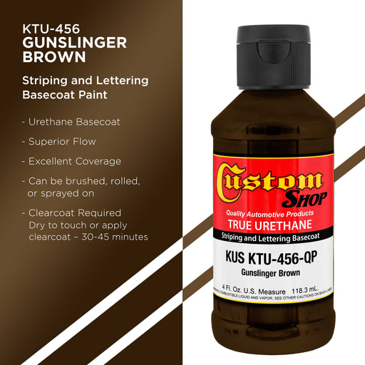 Gunslinger Brown Metallic - True-U Pinstriping Urethane Basecoat Metallic Colors, 1/4 Pint