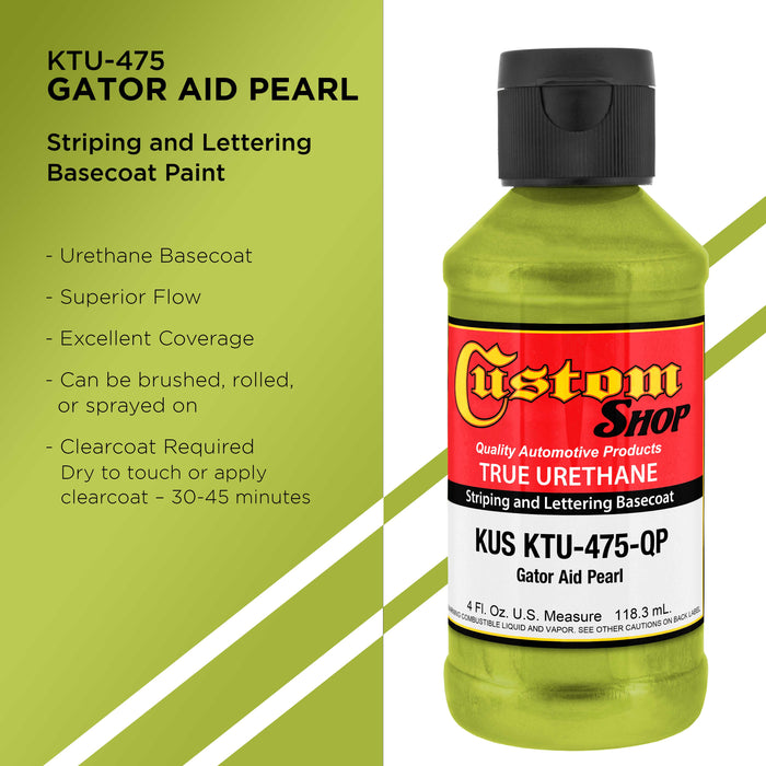 Gator Aid Pearl - True-U Pinstriping Urethane Basecoat Pearl Colors, 1/4 Pint