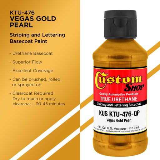 Vegas Gold Pearl - True-U Pinstriping Urethane Basecoat Pearl Colors, 1/4 Pint