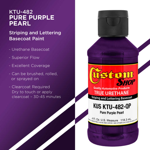 Pure Purple Pearl - True-U Pinstriping Urethane Basecoat Pearl Colors, 1/4 Pint