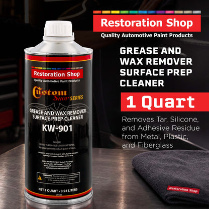 Restoration / KW901 - Automotive Grease and Wax Remover Surface Prep Cleaner for before Auto Painting & all Painting Projects (Quart)