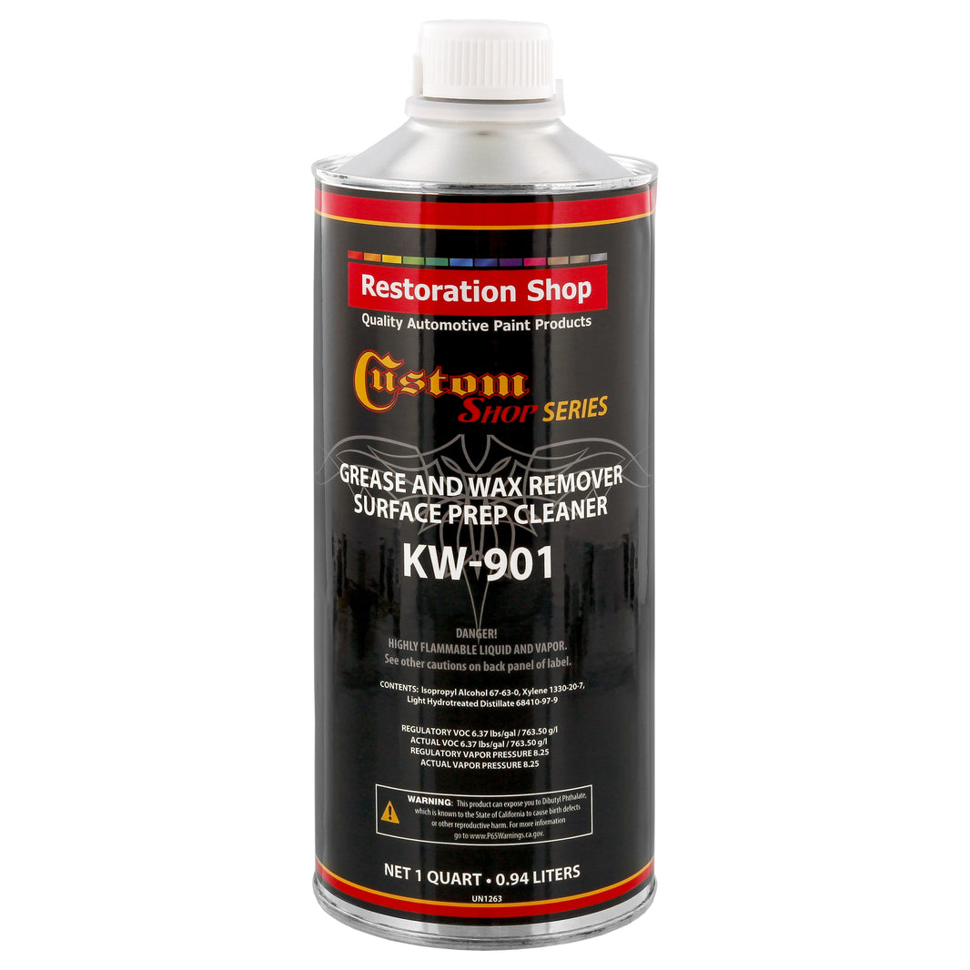 Restoration / KW901 - Automotive Grease and Wax Remover Surface Prep Cleaner for before Auto Painting & all Painting Projects (Quart)