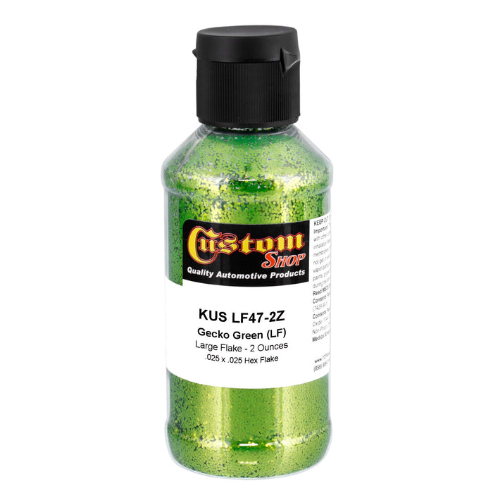 Gecko Green - Large Flake (LF) .025x.025 Hex, 2 oz. Bottle