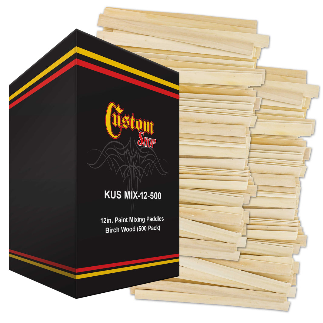 Craft and Paint Sticks - (Pack of 500 Sticks) 12" Inch Premium Grade Wood Stirrers/Paddles - Use for Wood Crafts -to Mix Epoxy Resin or Paint -Garden