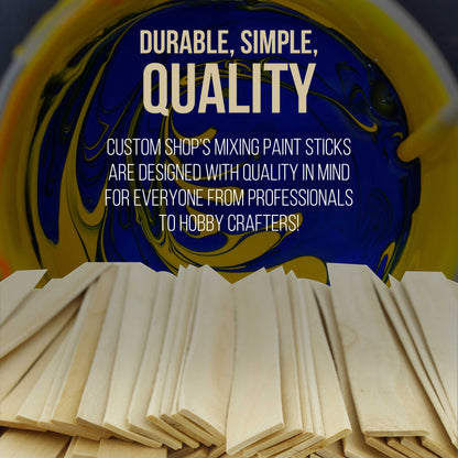 Craft and Paint Sticks - (Pack of 500 Sticks) 12" Inch Premium Grade Wood Stirrers/Paddles - Use for Wood Crafts -to Mix Epoxy Resin or Paint -Garden