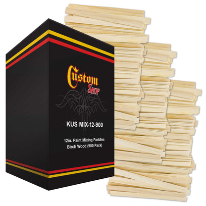 Craft and Paint Sticks - (Pack of 900 Sticks) 12" Inch Premium Grade Wood Stirrers/Paddles - Use for Wood Crafts -to Mix Epoxy Resin or Paint -Garden