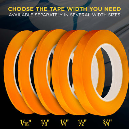 1/8 in. x 60 yd K-Tape Poly Series Fineline Tape, Orange (1 Roll)