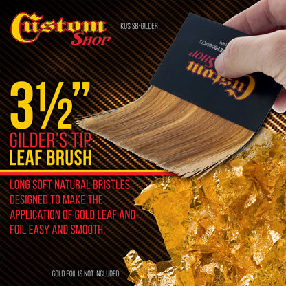 Gilders Tip Brush for Loose Gold Leaf Artwork, Sign Lettering, Gilded Picture Frame Restoration, Gilding Metallic Silver Metal Leaf Flakes