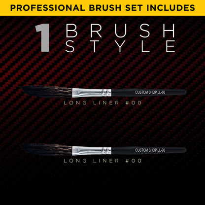 LL-00 Long-Liner Brush #00 - 2 1/4" Squirrel Hair and Nylon Wool (Pack of 2)